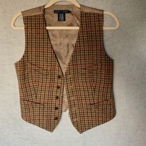 Brown plaid vest